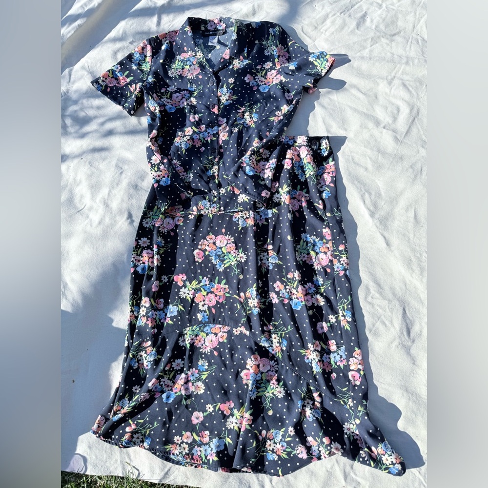 Sag Harbor Navy Floral shirt and shirt set